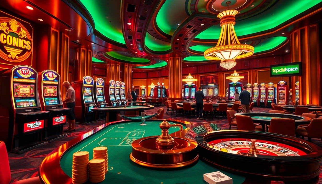 Experience thrilling casino gameplay at https://topclub.space/ with vibrant slot machines and intense poker action.