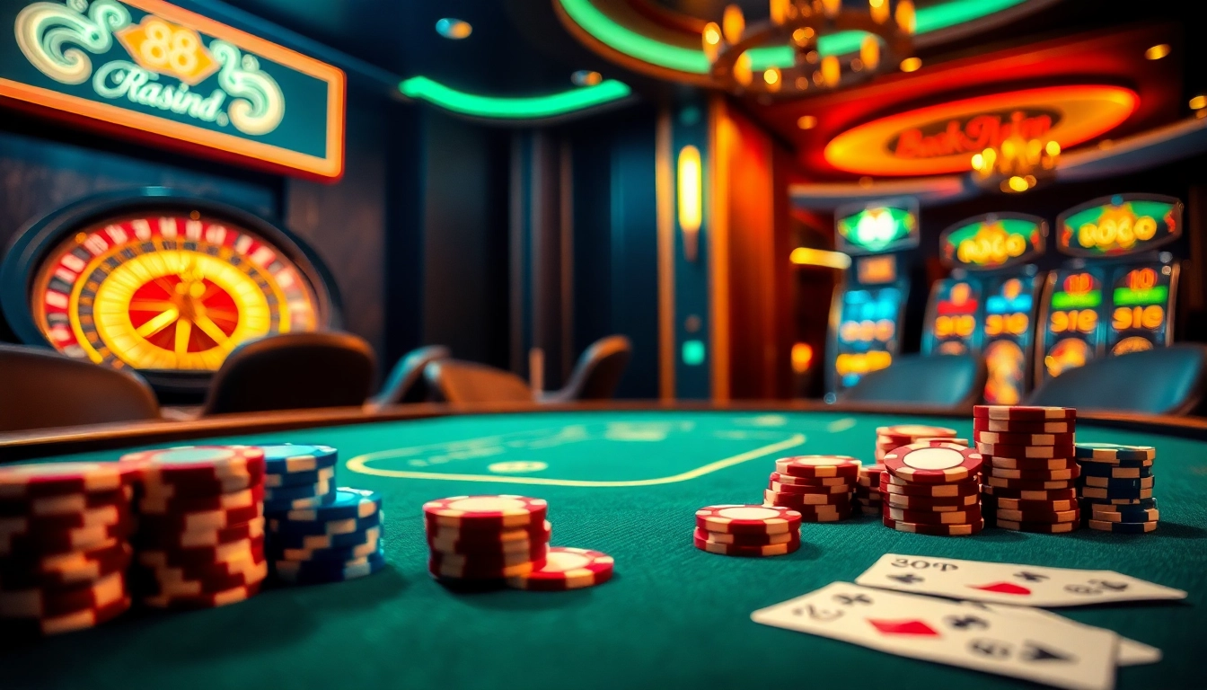 Experience thrilling gameplay at 88i with immersive poker and casino scenes.