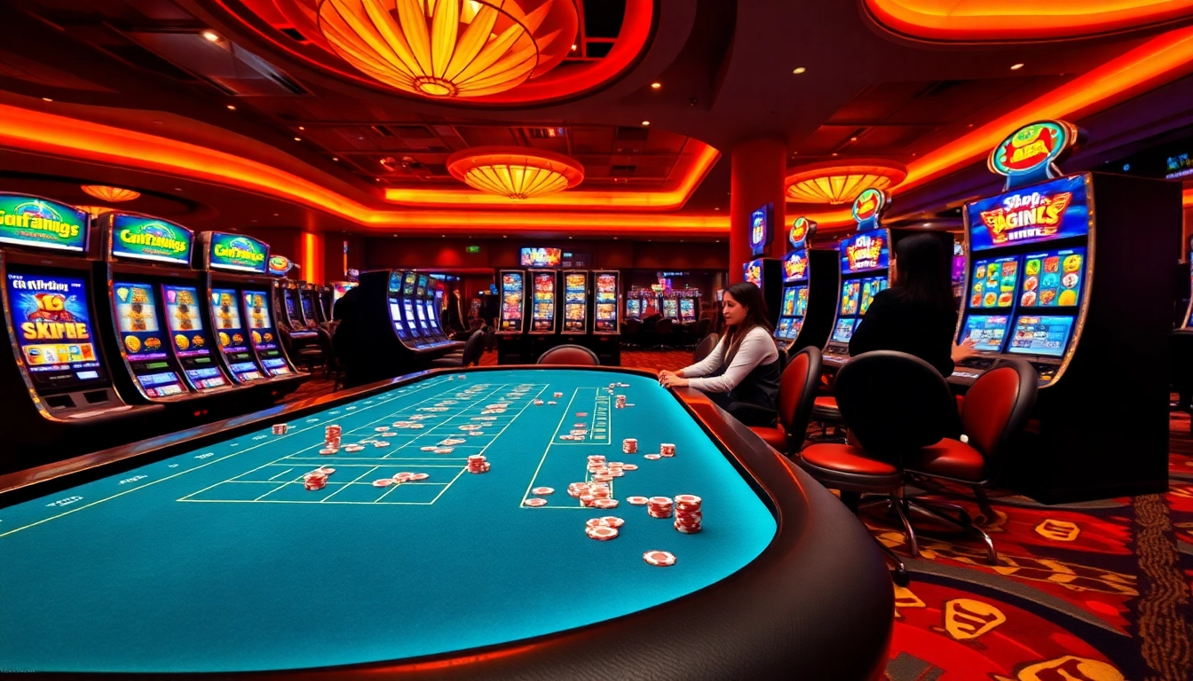 Jouez à des jeux casino en ligne captivants sur une table de casino moderne.