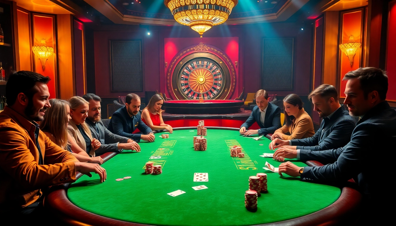 Engage with the thrill of poker at https://88clb.diy/ featuring an exquisite casino table, rich colors, and dynamic players.