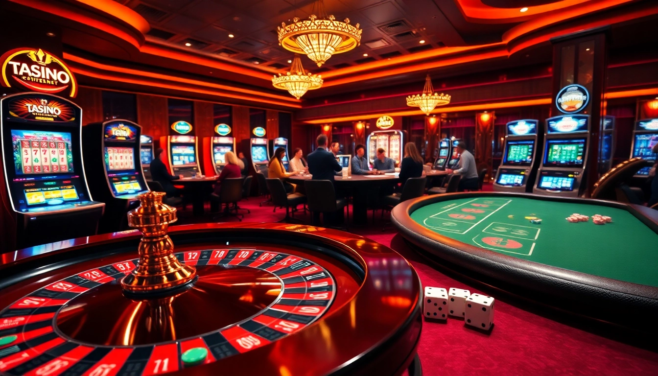 Engaging atmosphere at a premium casino en ligne meilleur site featuring vibrant tables and high-stakes action.