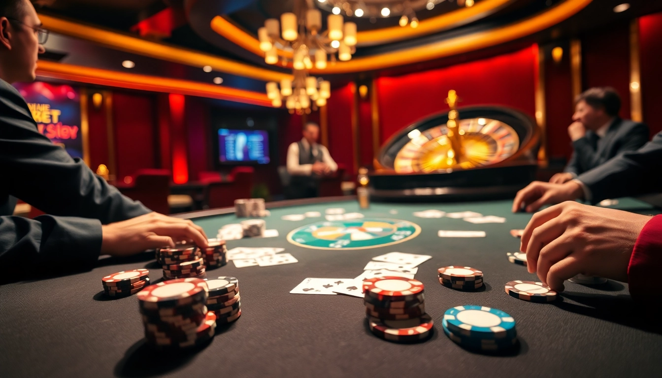 Engaging players at the F8BET poker table, showcasing high-stakes excitement and thrilling gameplay.