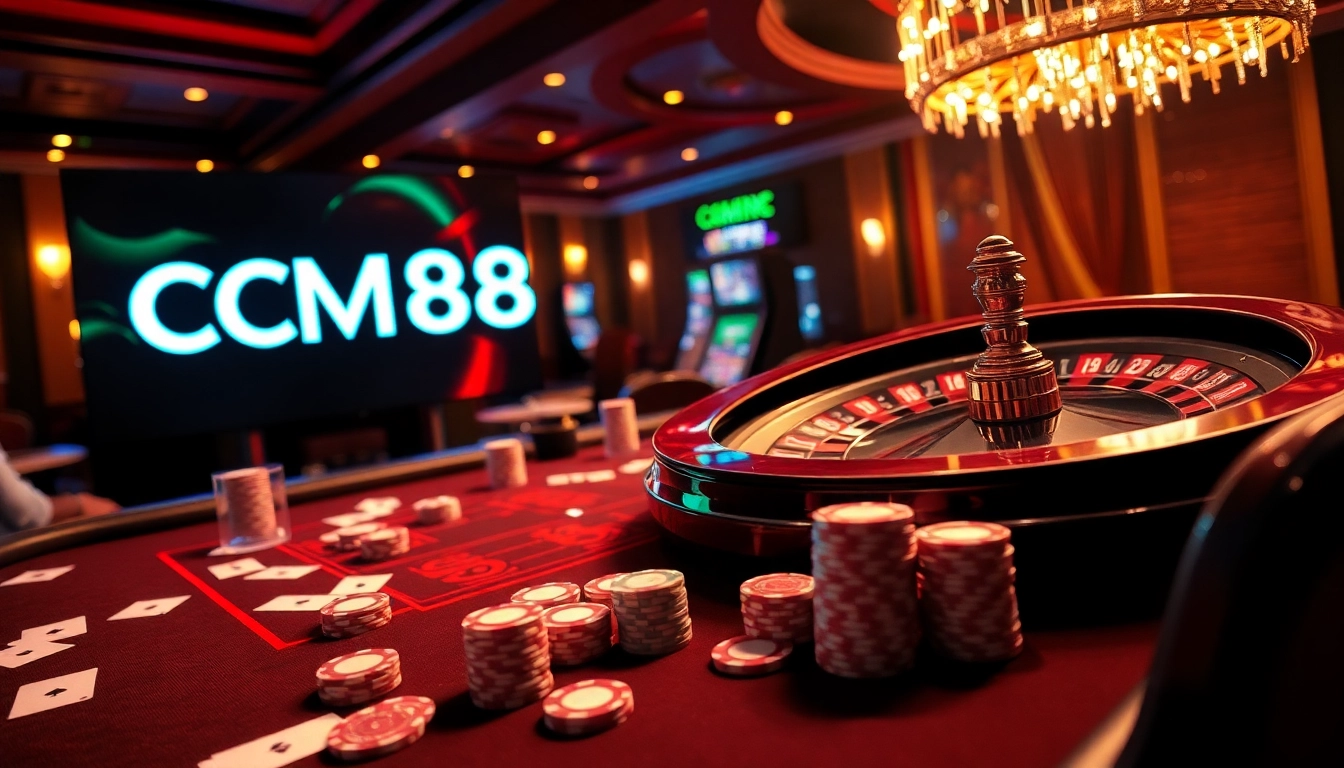 Experience thrilling gameplay with CM88 at a vibrant casino environment.